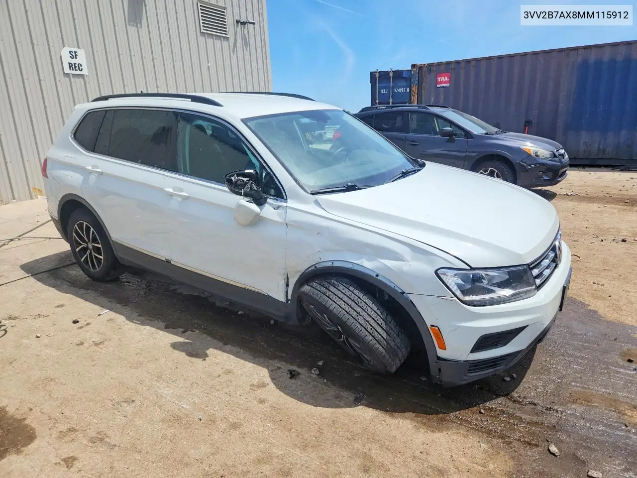 2021 Volkswagen Tiguan Se VIN: 3VV2B7AX8MM115912 Lot: 60207786