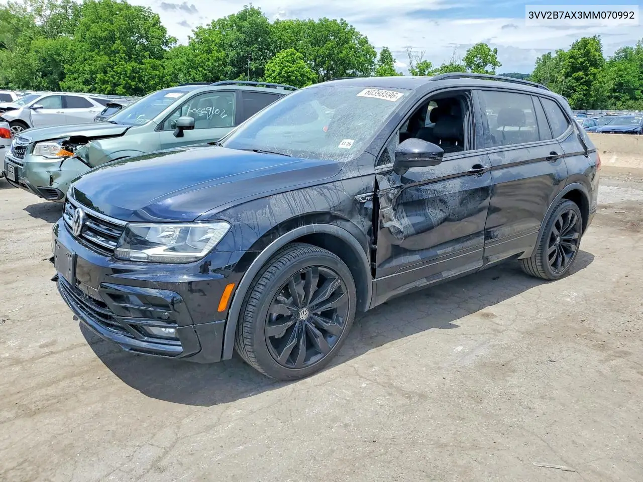 2021 Volkswagen Tiguan Se VIN: 3VV2B7AX3MM070992 Lot: 60398596