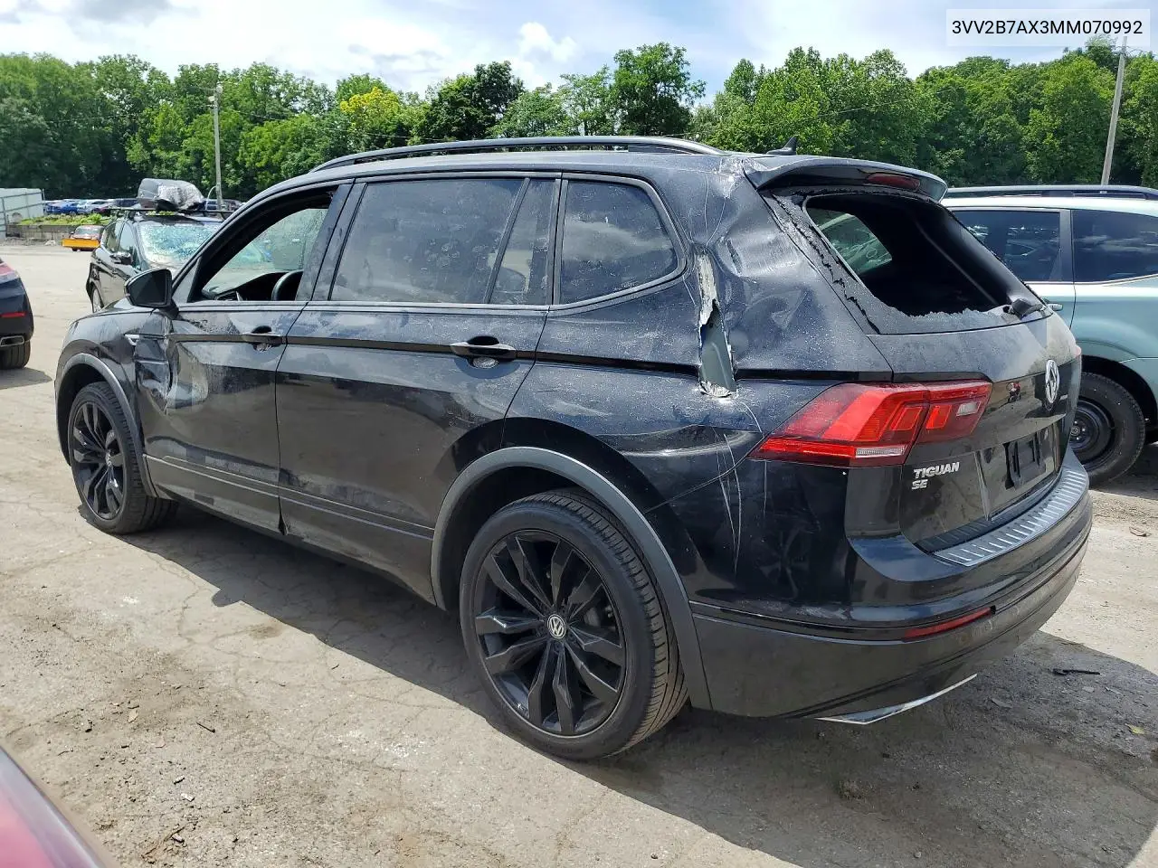 2021 Volkswagen Tiguan Se VIN: 3VV2B7AX3MM070992 Lot: 60398596