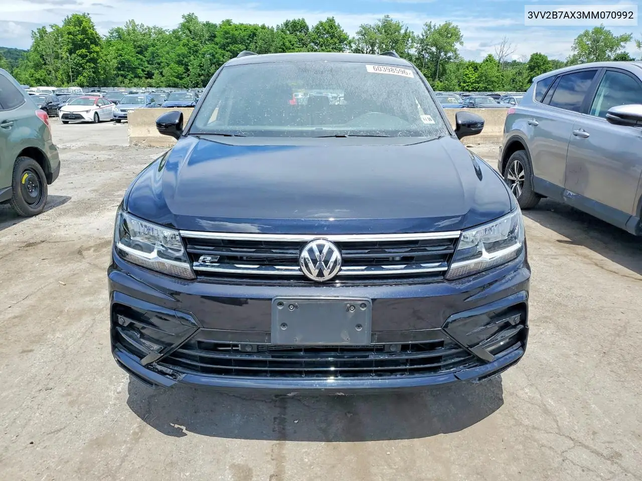 2021 Volkswagen Tiguan Se VIN: 3VV2B7AX3MM070992 Lot: 60398596