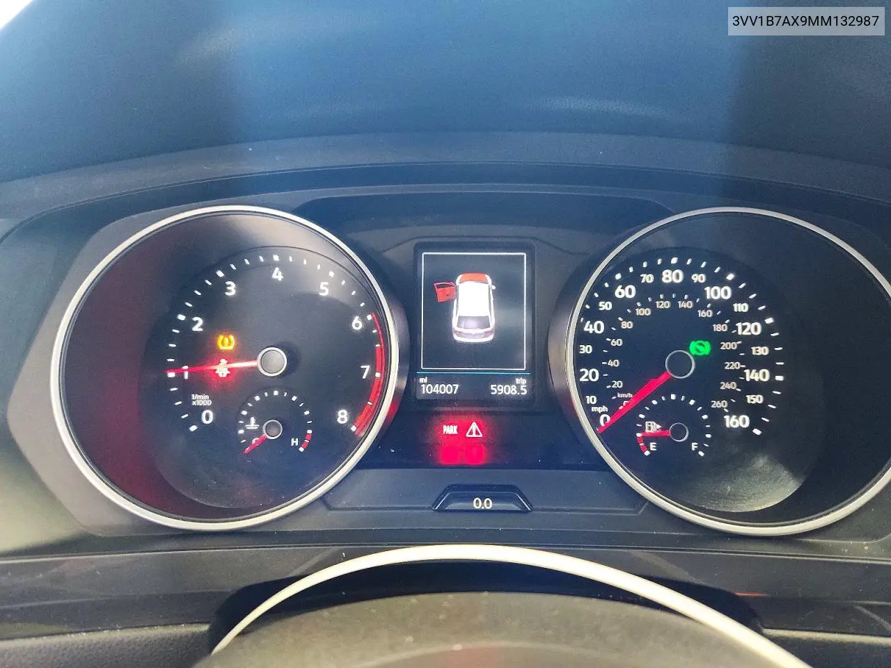 2021 Volkswagen Tiguan S VIN: 3VV1B7AX9MM132987 Lot: 60486116