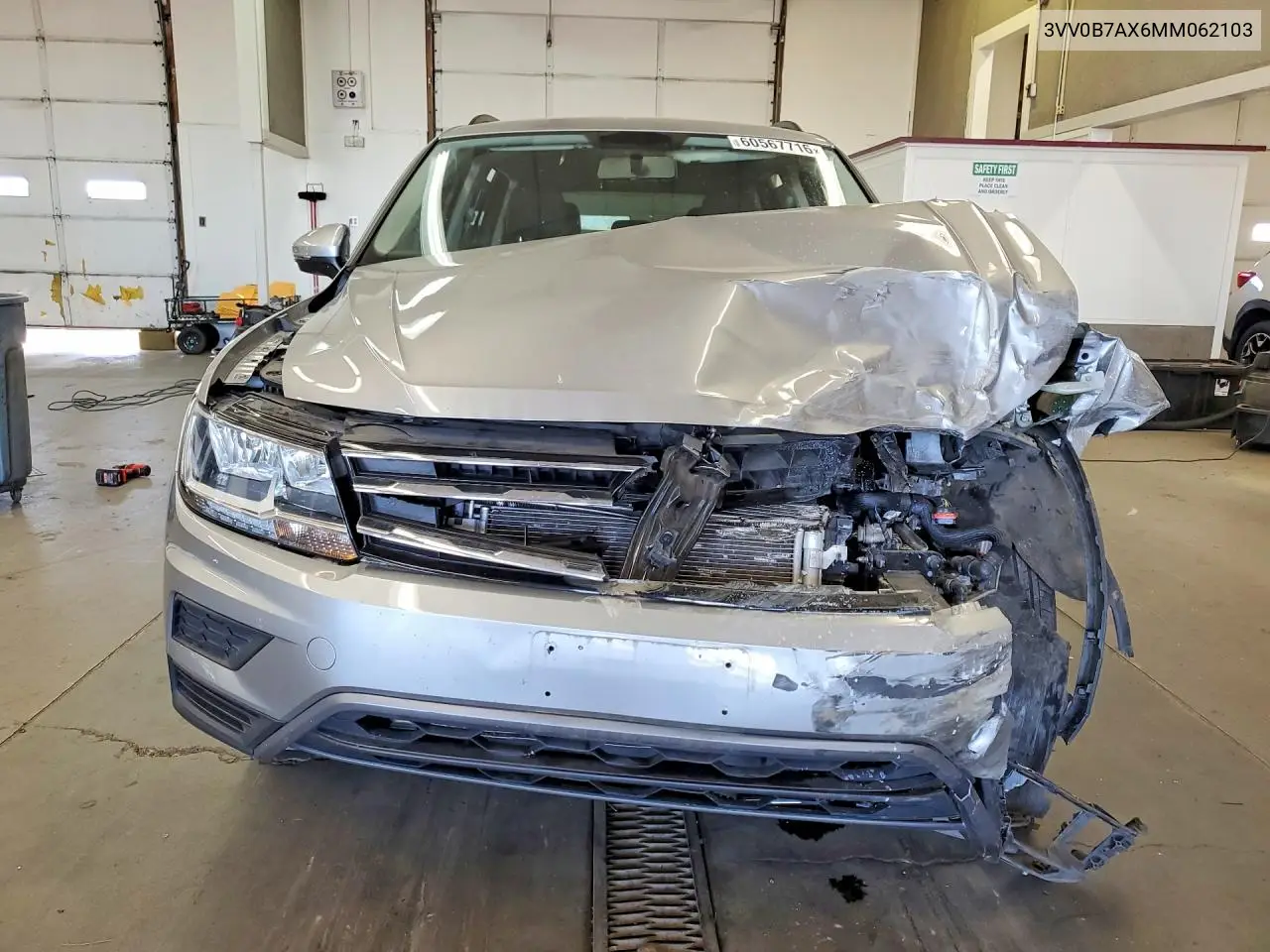 2021 Volkswagen Tiguan S VIN: 3VV0B7AX6MM062103 Lot: 60567716