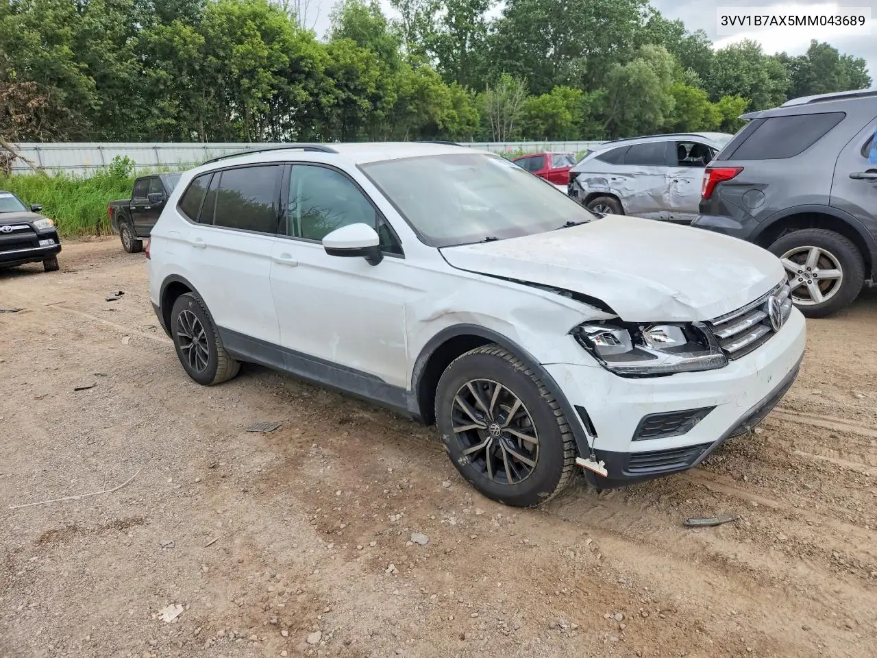 2021 Volkswagen Tiguan S VIN: 3VV1B7AX5MM043689 Lot: 60759576