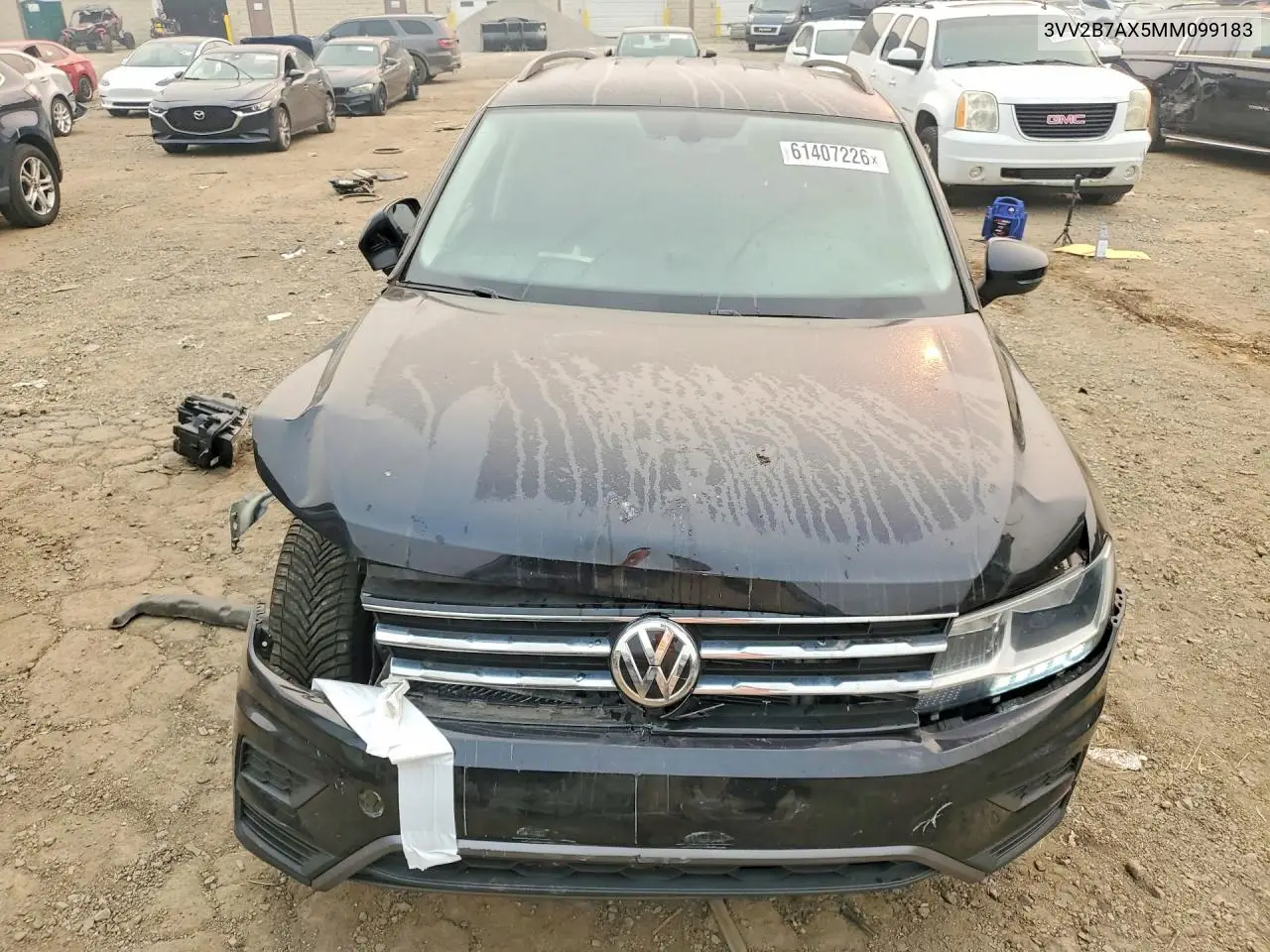2021 Volkswagen Tiguan Se VIN: 3VV2B7AX5MM099183 Lot: 61407226