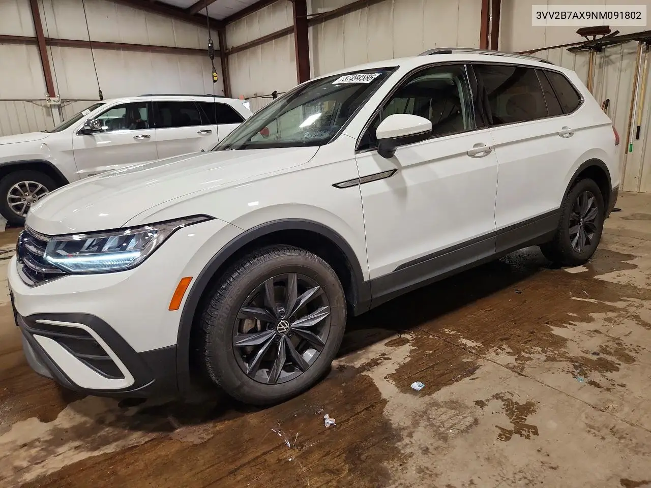 2022 Volkswagen Tiguan Se VIN: 3VV2B7AX9NM091802 Lot: 57494586