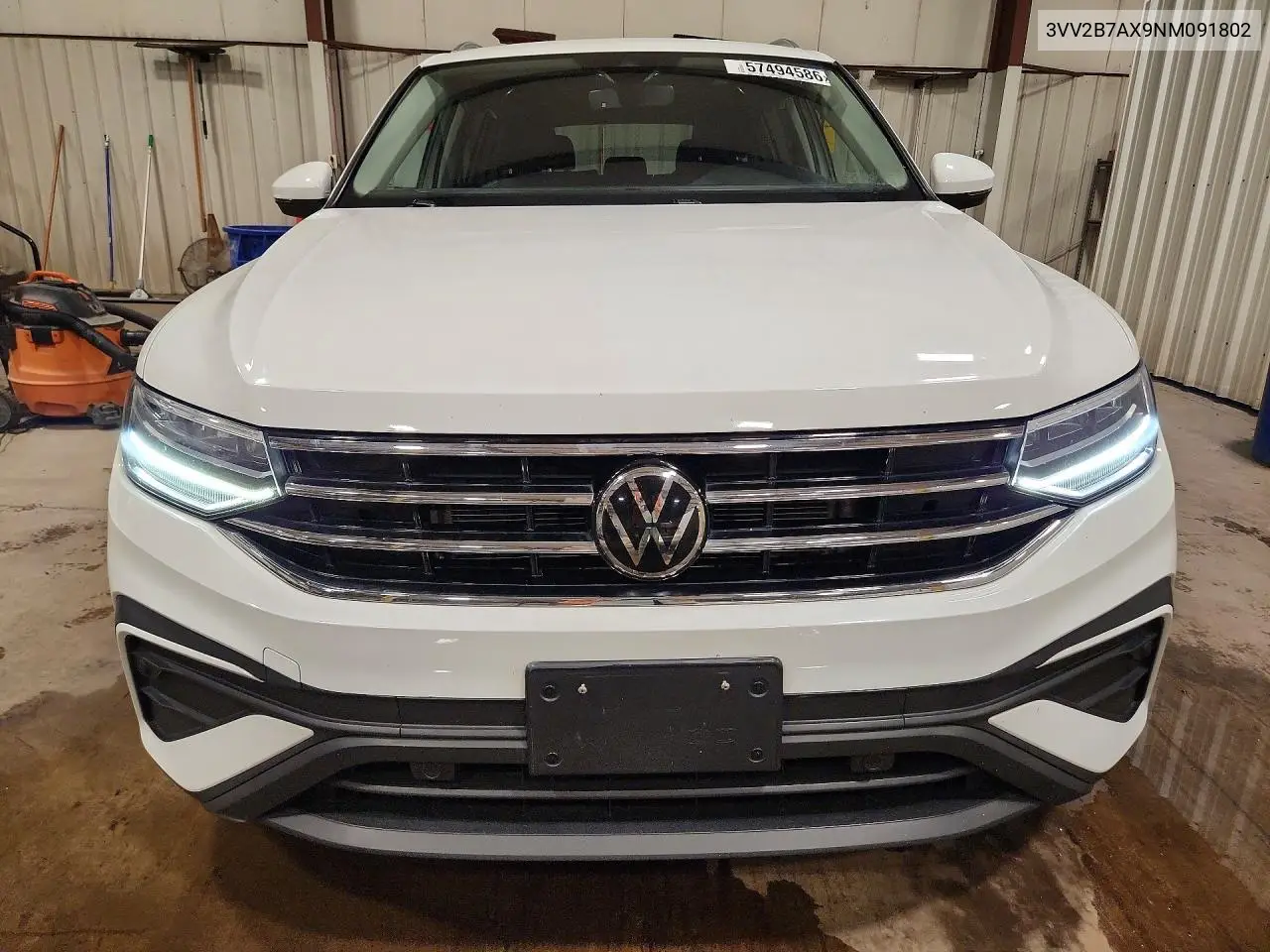 2022 Volkswagen Tiguan Se VIN: 3VV2B7AX9NM091802 Lot: 57494586