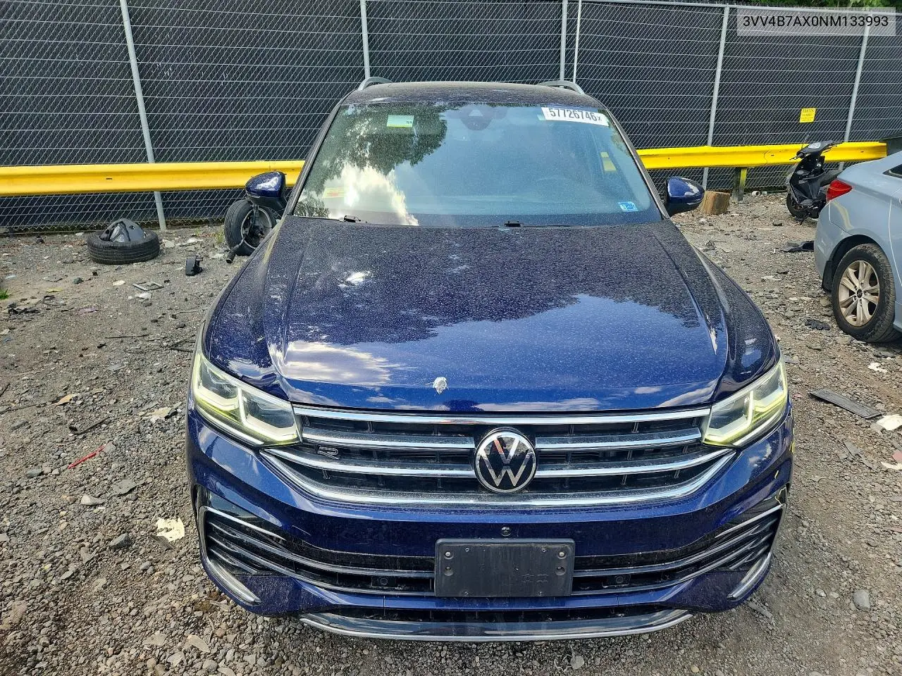2022 Volkswagen Tiguan Sel R-Line VIN: 3VV4B7AX0NM133993 Lot: 57726746