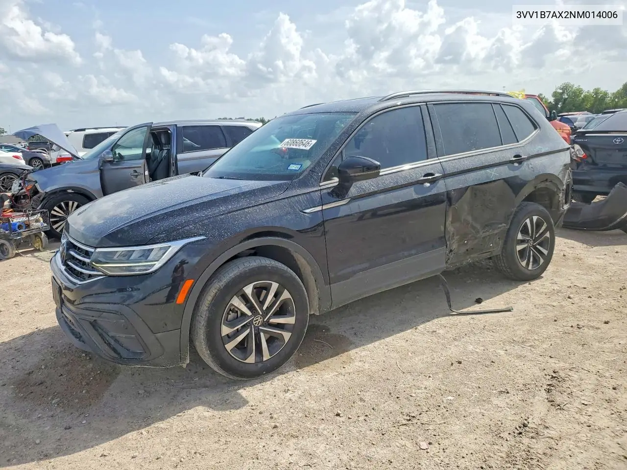 2022 Volkswagen Tiguan S VIN: 3VV1B7AX2NM014006 Lot: 60860646