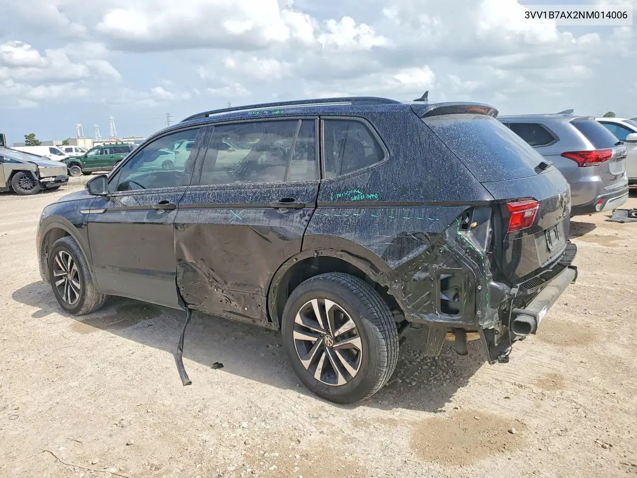 2022 Volkswagen Tiguan S VIN: 3VV1B7AX2NM014006 Lot: 60860646