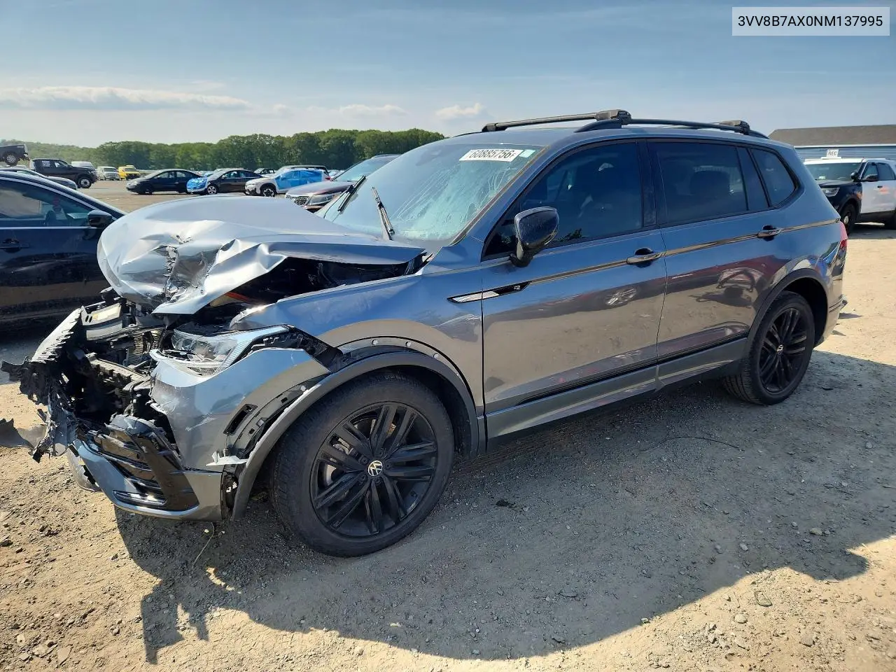 2022 Volkswagen Tiguan Se R-Line Black VIN: 3VV8B7AX0NM137995 Lot: 60885756
