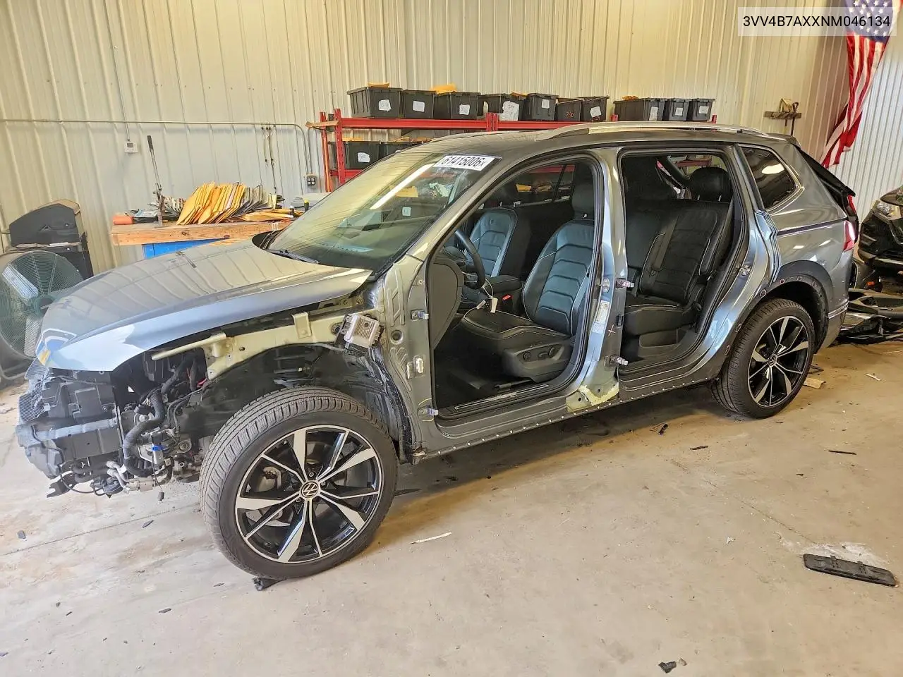 2022 Volkswagen Tiguan Sel R-Line VIN: 3VV4B7AXXNM046134 Lot: 61415006