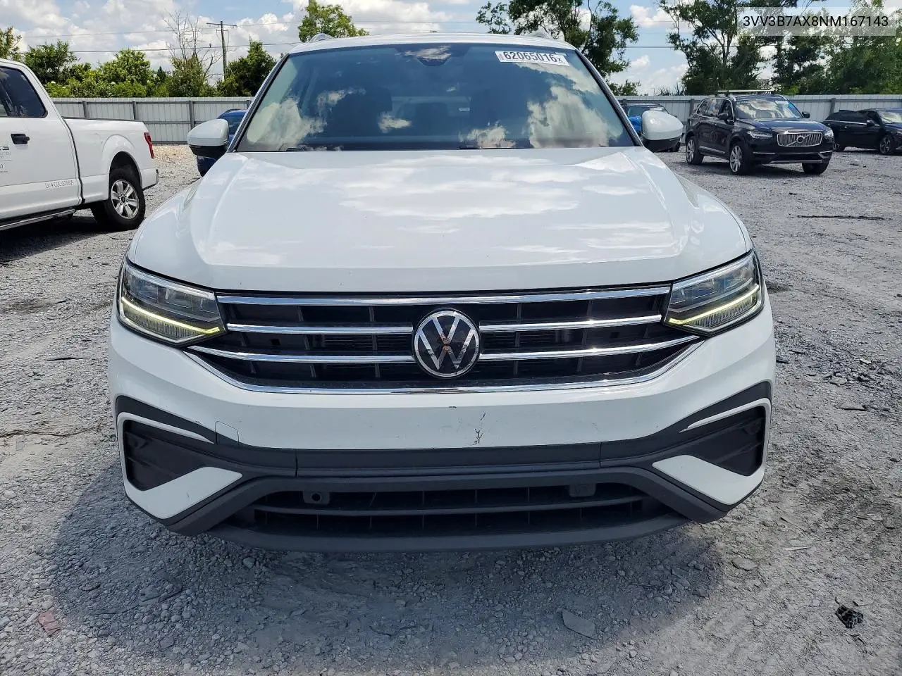 2022 Volkswagen Tiguan Se VIN: 3VV3B7AX8NM167143 Lot: 62065016