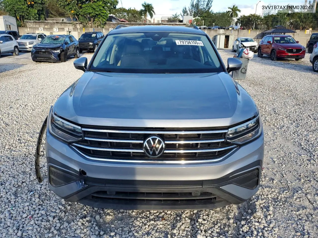 3VV1B7AX7NM070247 2022 Volkswagen Tiguan S