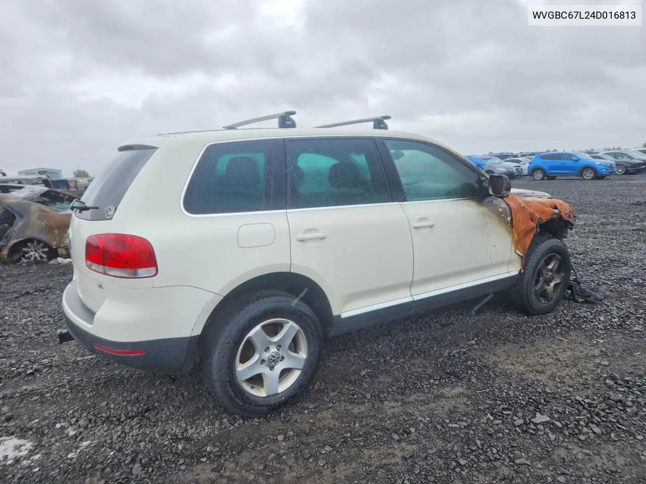 2004 Volkswagen Touareg 3.2 VIN: WVGBC67L24D016813 Lot: 56186426