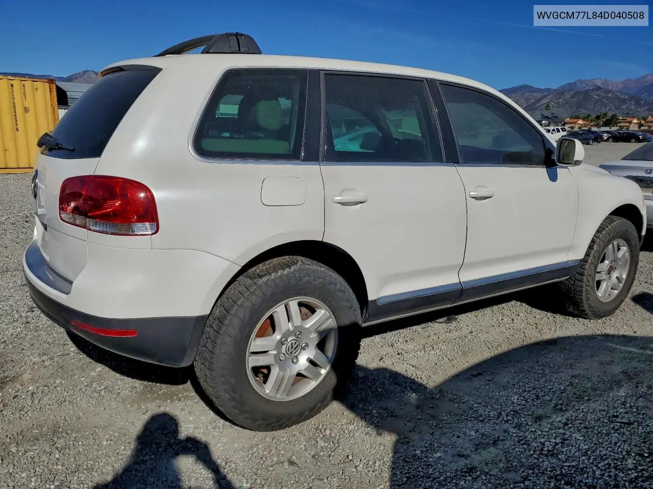 2004 Volkswagen Touareg 4.2 VIN: WVGCM77L84D040508 Lot: 73346515