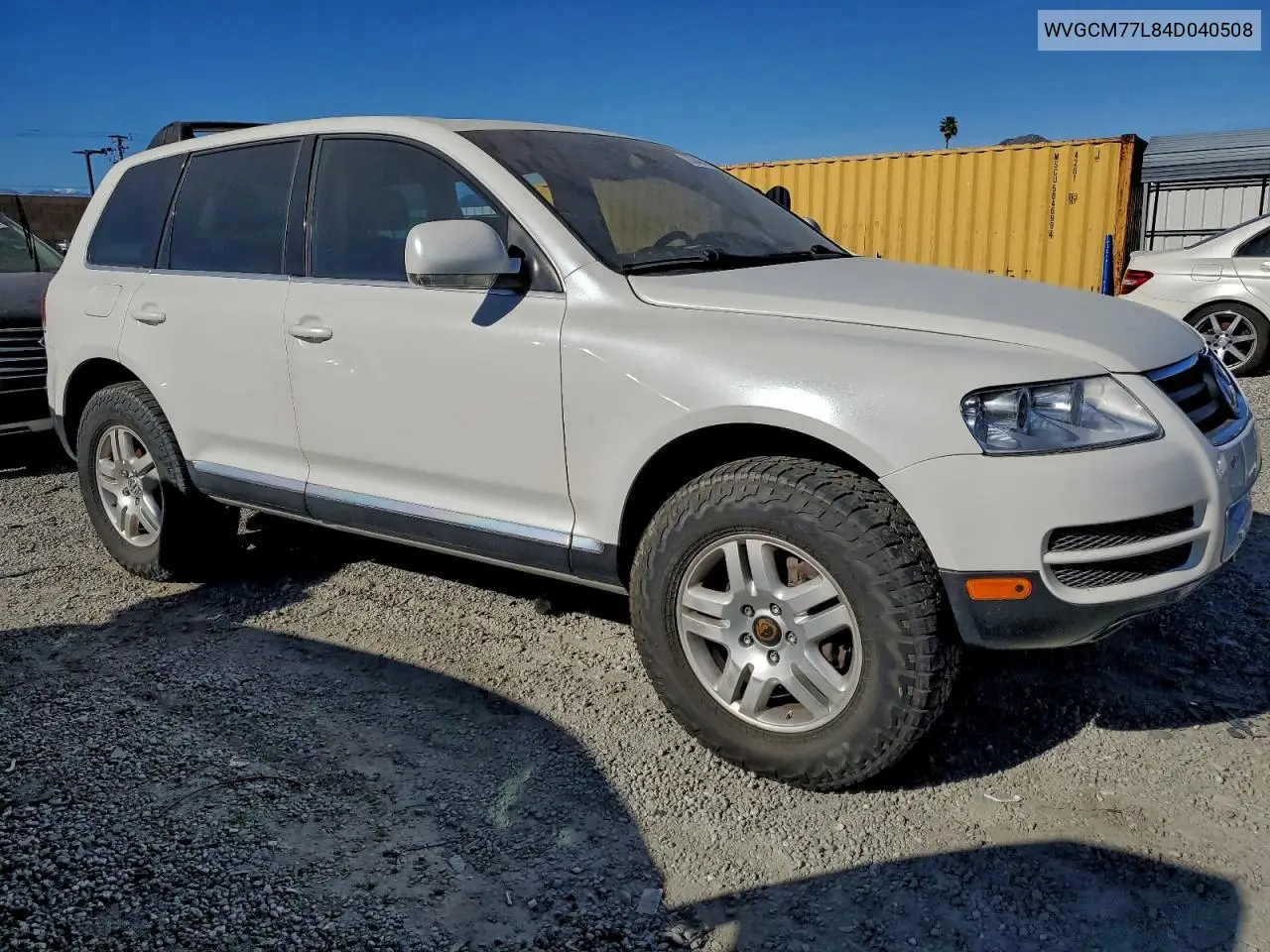 2004 Volkswagen Touareg 4.2 VIN: WVGCM77L84D040508 Lot: 73346515