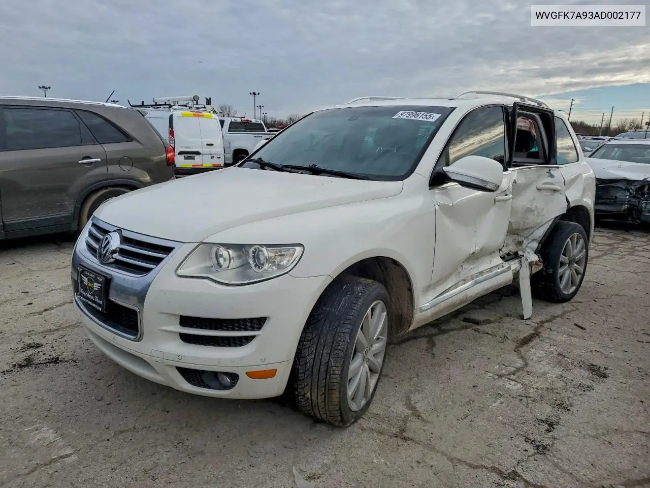 2010 Volkswagen Touareg Tdi VIN: WVGFK7A93AD002177 Lot: 97996155