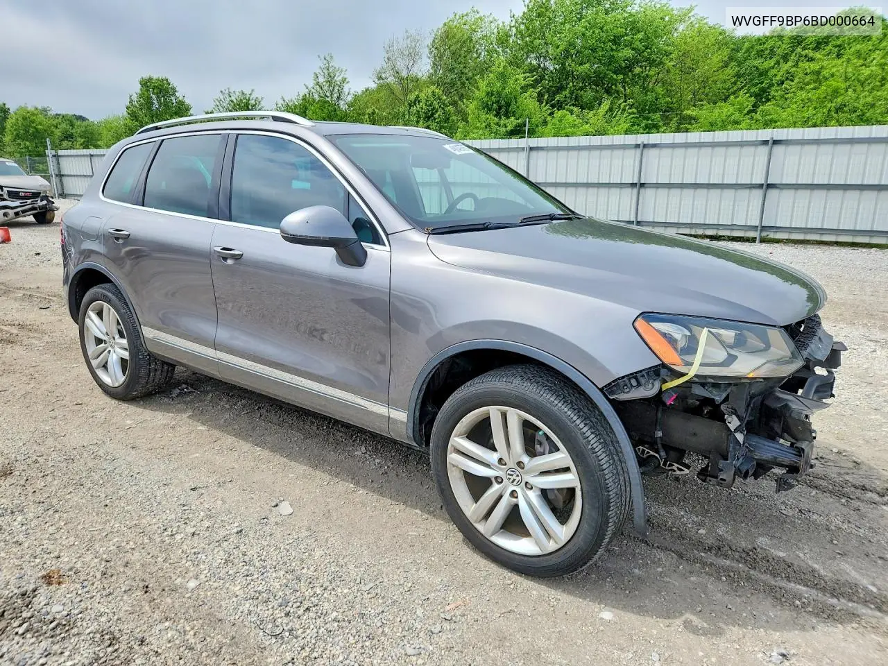 2011 Volkswagen Touareg VIN: WVGFF9BP6BD000664 Lot: 49149786