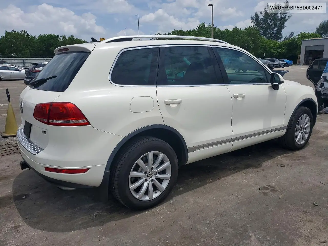 2011 Volkswagen Touareg V6 VIN: WVGFF9BP5BD002471 Lot: 61584576