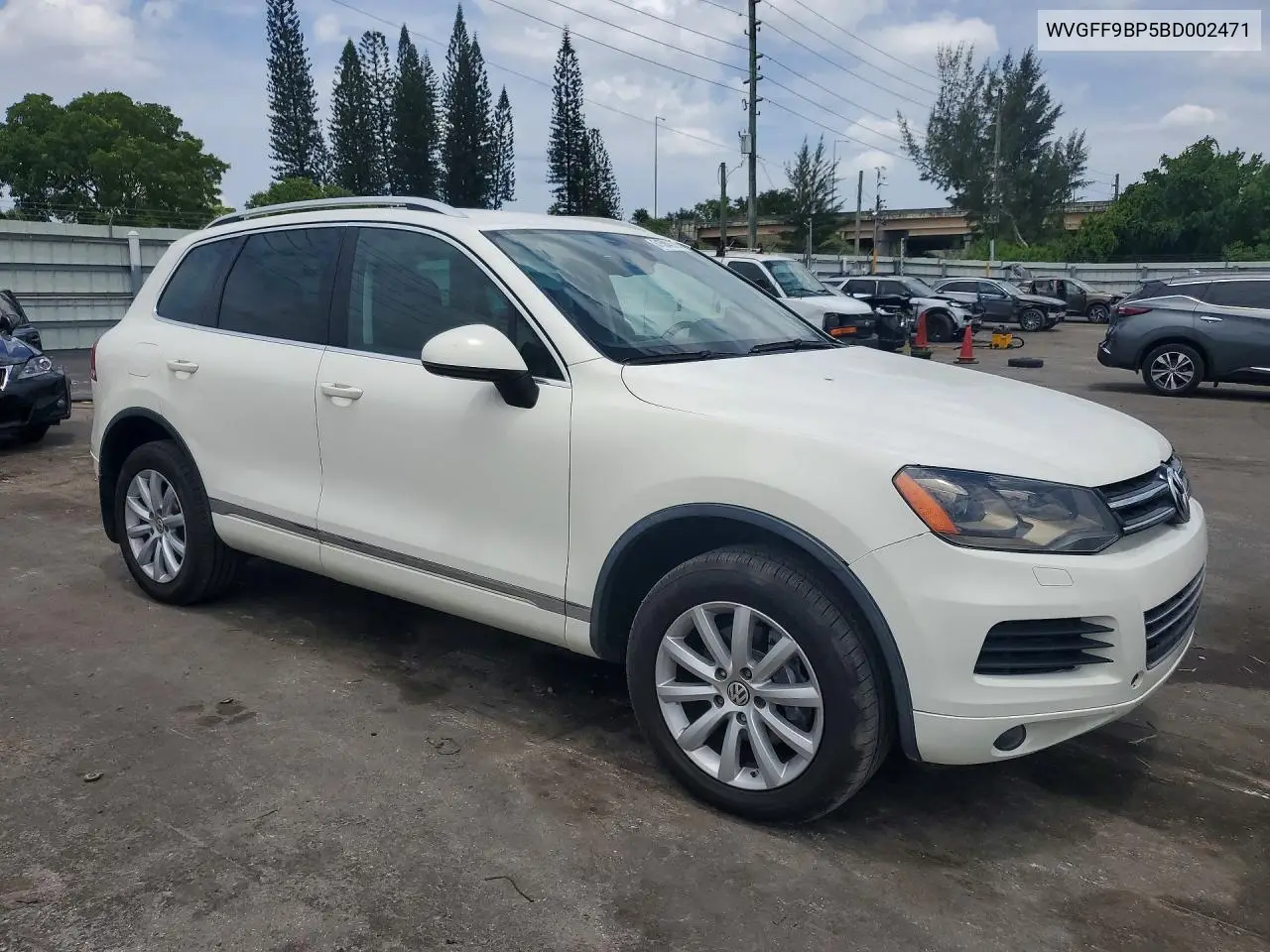 2011 Volkswagen Touareg V6 VIN: WVGFF9BP5BD002471 Lot: 61584576