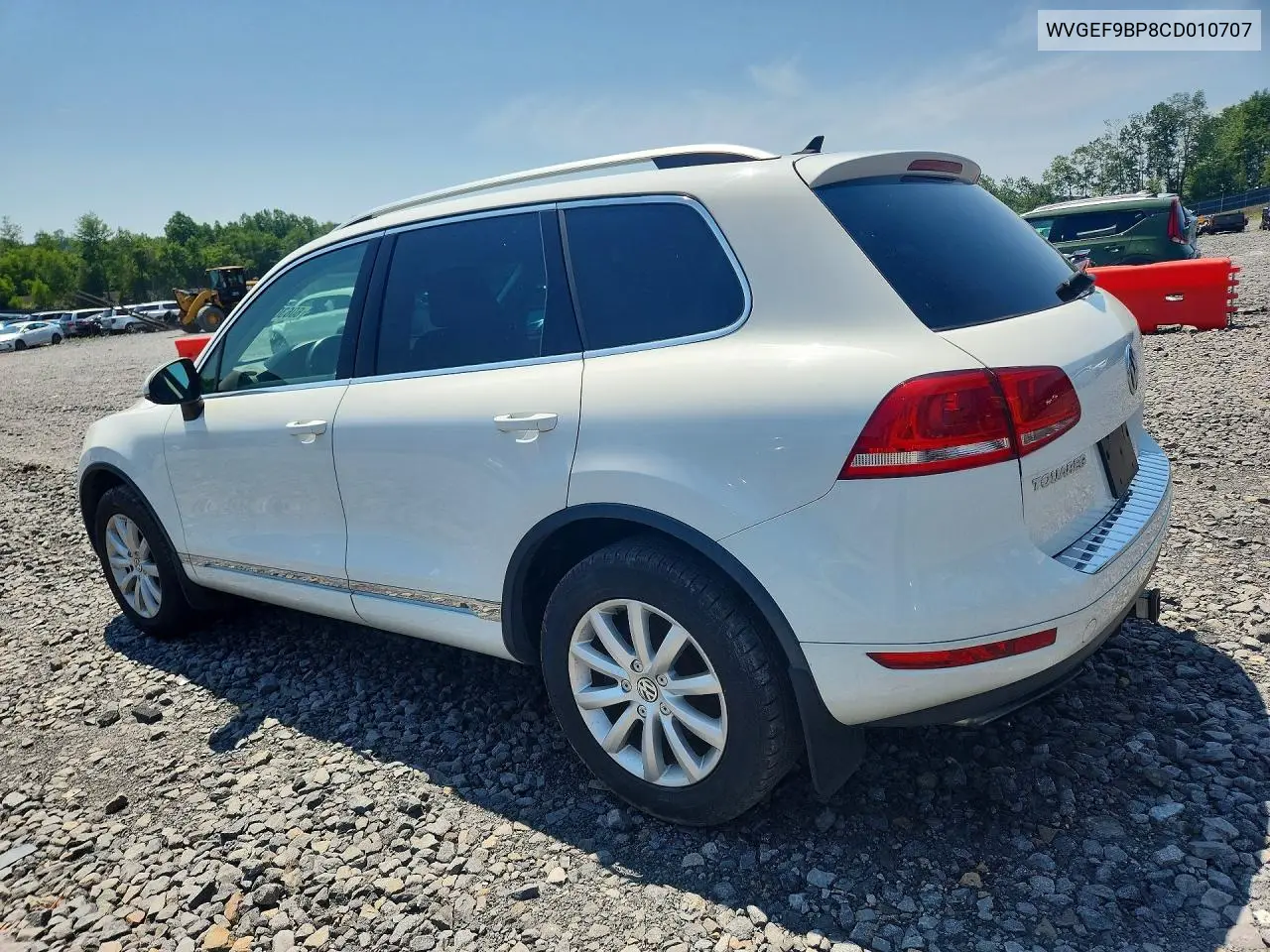 2012 Volkswagen Touareg V6 VIN: WVGEF9BP8CD010707 Lot: 60630336