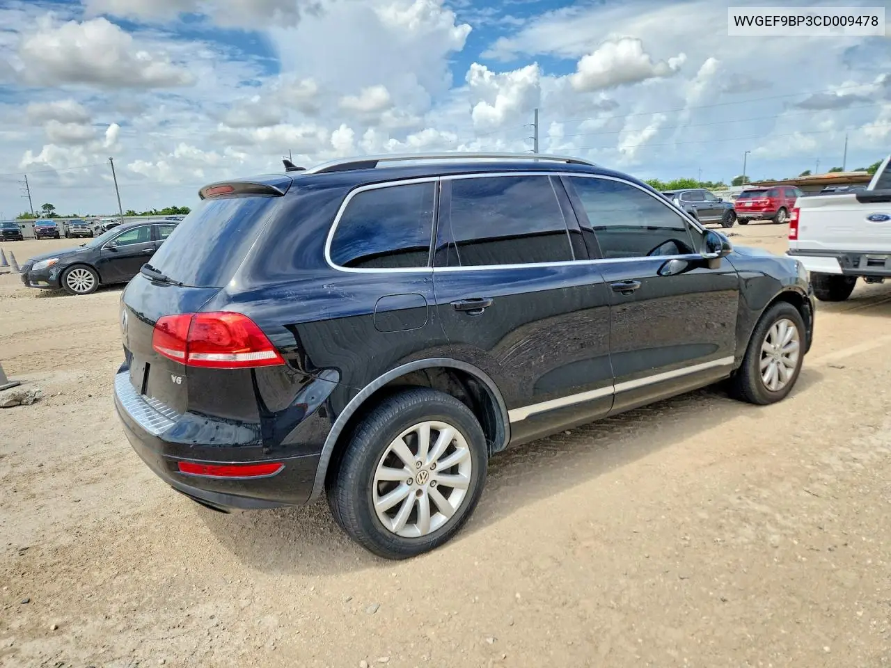 2012 Volkswagen Touareg V6 VIN: WVGEF9BP3CD009478 Lot: 60956626