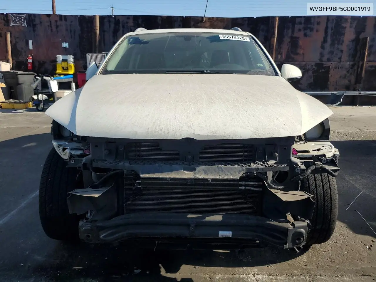 2012 Volkswagen Touareg V6 VIN: WVGFF9BP5CD001919 Lot: 60979426