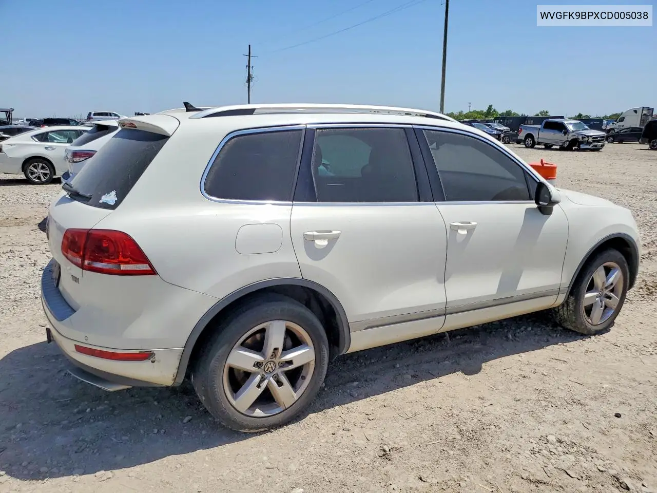 2012 Volkswagen Touareg V6 Tdi VIN: WVGFK9BPXCD005038 Lot: 61769736