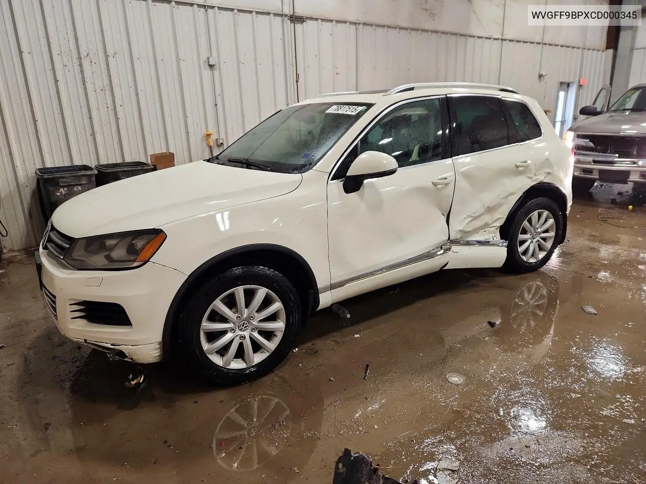 2012 Volkswagen Touareg V6 VIN: WVGFF9BPXCD000345 Lot: 78817515