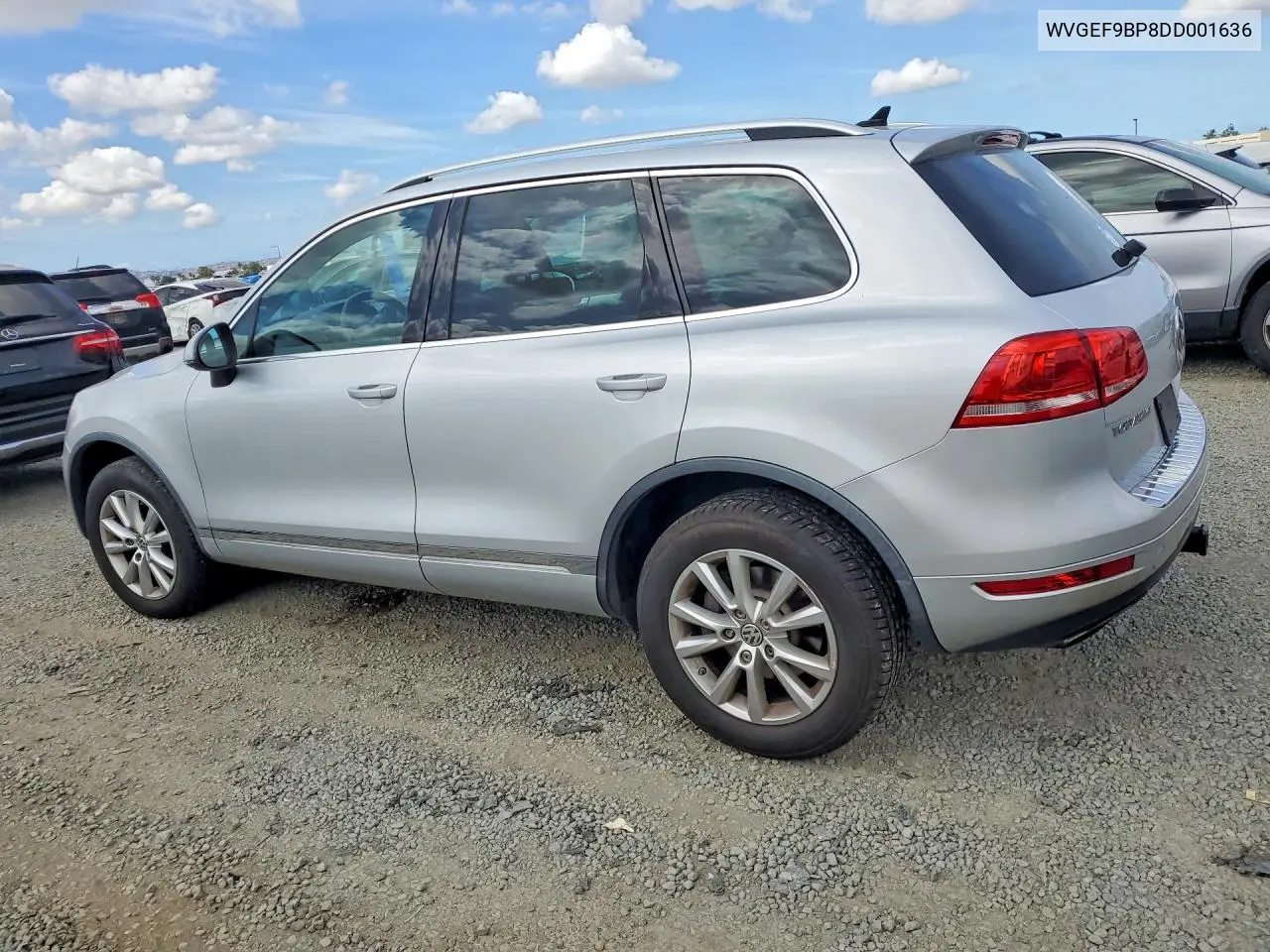 2013 Volkswagen Touareg V6 VIN: WVGEF9BP8DD001636 Lot: 50987056