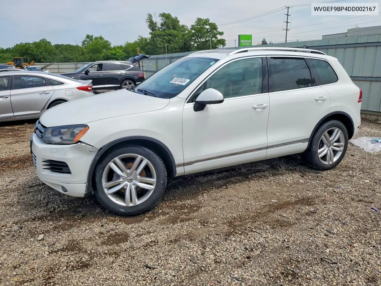 2013 Volkswagen Touareg V6 VIN: WVGEF9BP4DD002167 Lot: 59870406