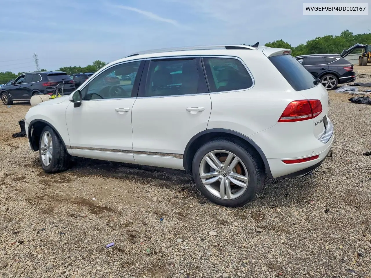 2013 Volkswagen Touareg V6 VIN: WVGEF9BP4DD002167 Lot: 59870406