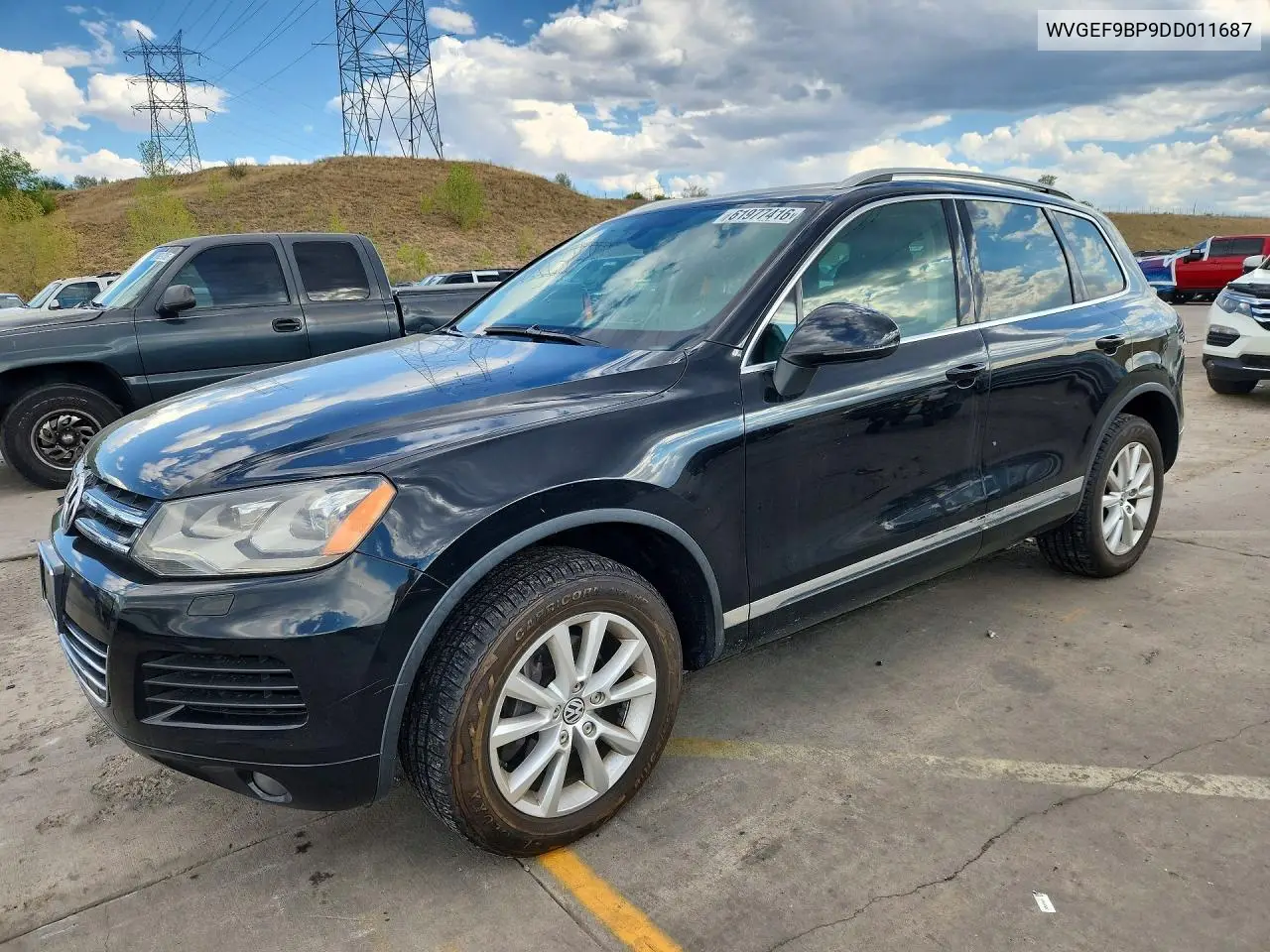2013 Volkswagen Touareg V6 VIN: WVGEF9BP9DD011687 Lot: 61977416