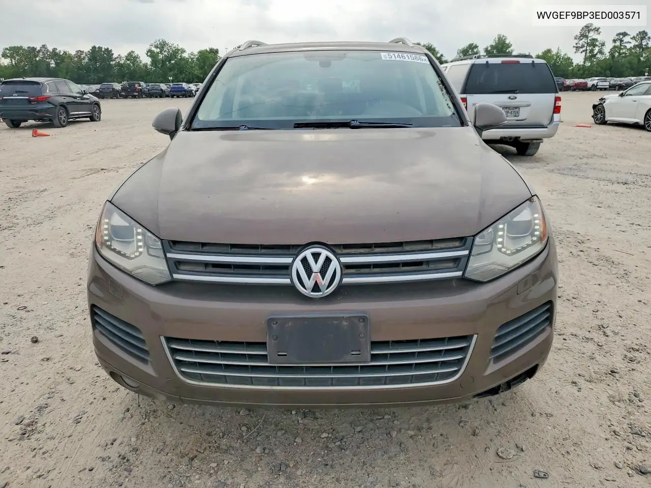 2014 Volkswagen Touareg V6 VIN: WVGEF9BP3ED003571 Lot: 51461586