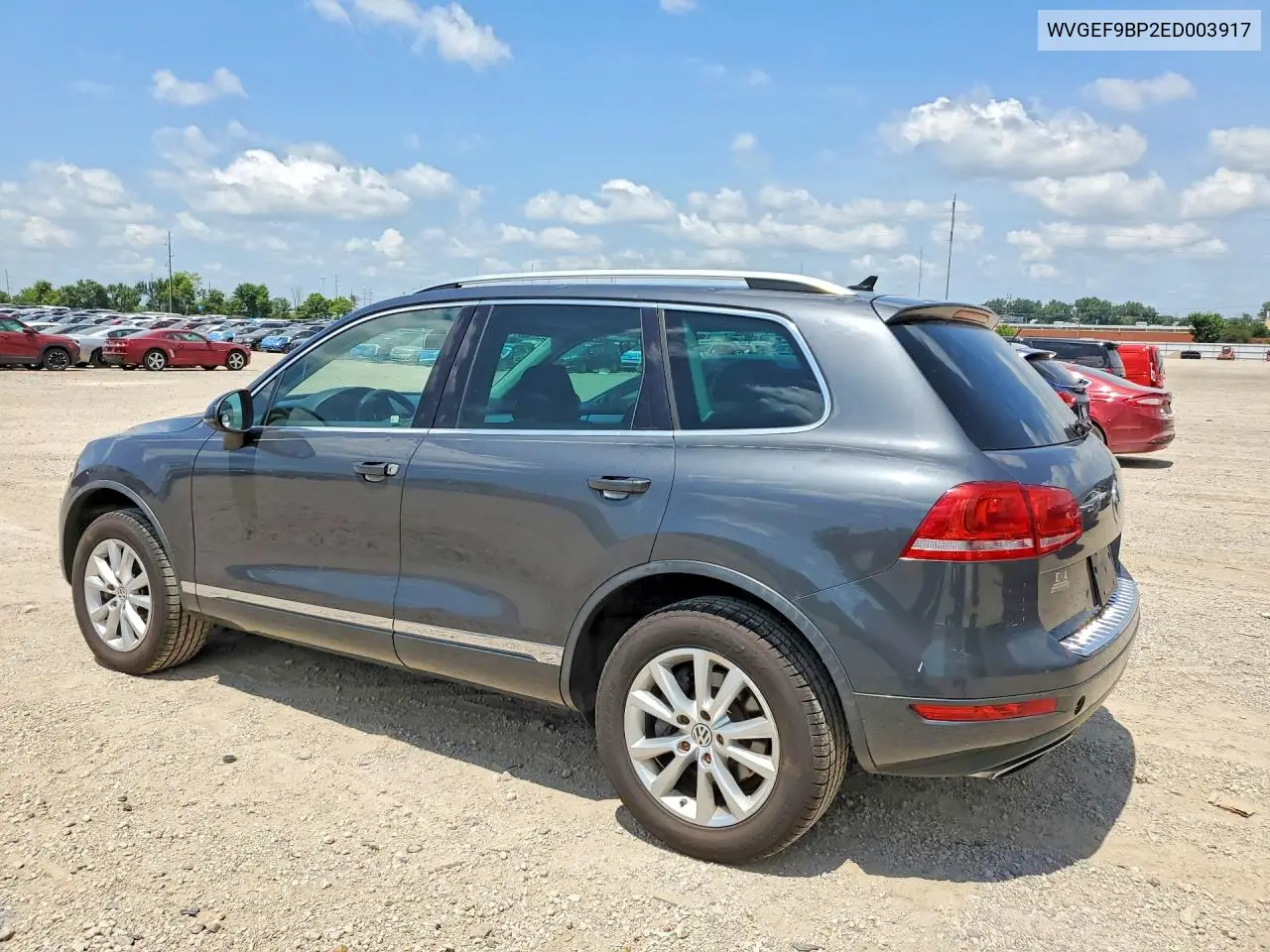 2014 Volkswagen Touareg V6 VIN: WVGEF9BP2ED003917 Lot: 60979596