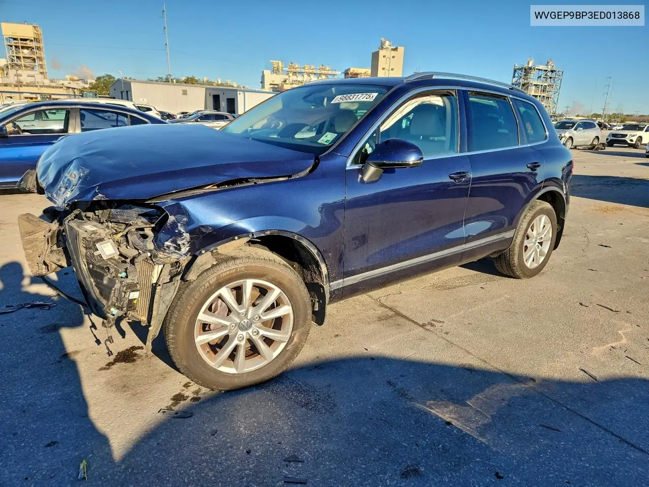 2014 Volkswagen Touareg V6 Tdi VIN: WVGEP9BP3ED013868 Lot: 74248265