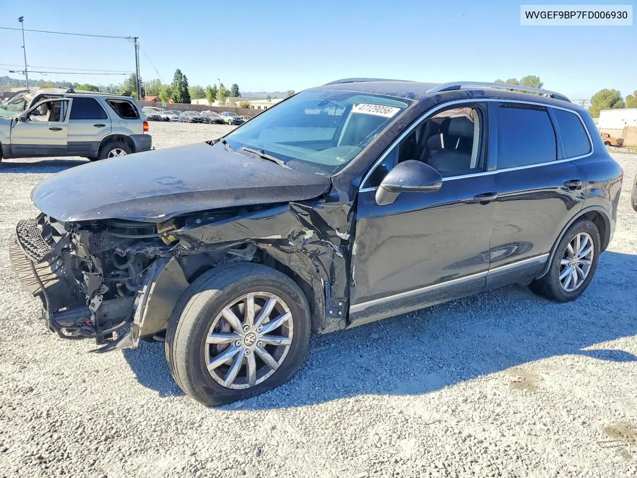 2015 Volkswagen Touareg V6 VIN: WVGEF9BP7FD006930 Lot: 47129056