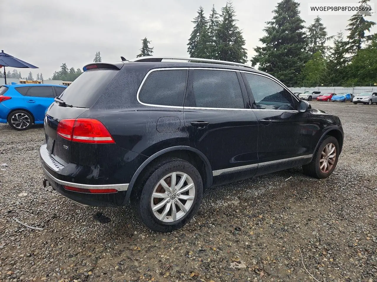 2015 Volkswagen Touareg V6 Tdi VIN: WVGEP9BP8FD005699 Lot: 61585746
