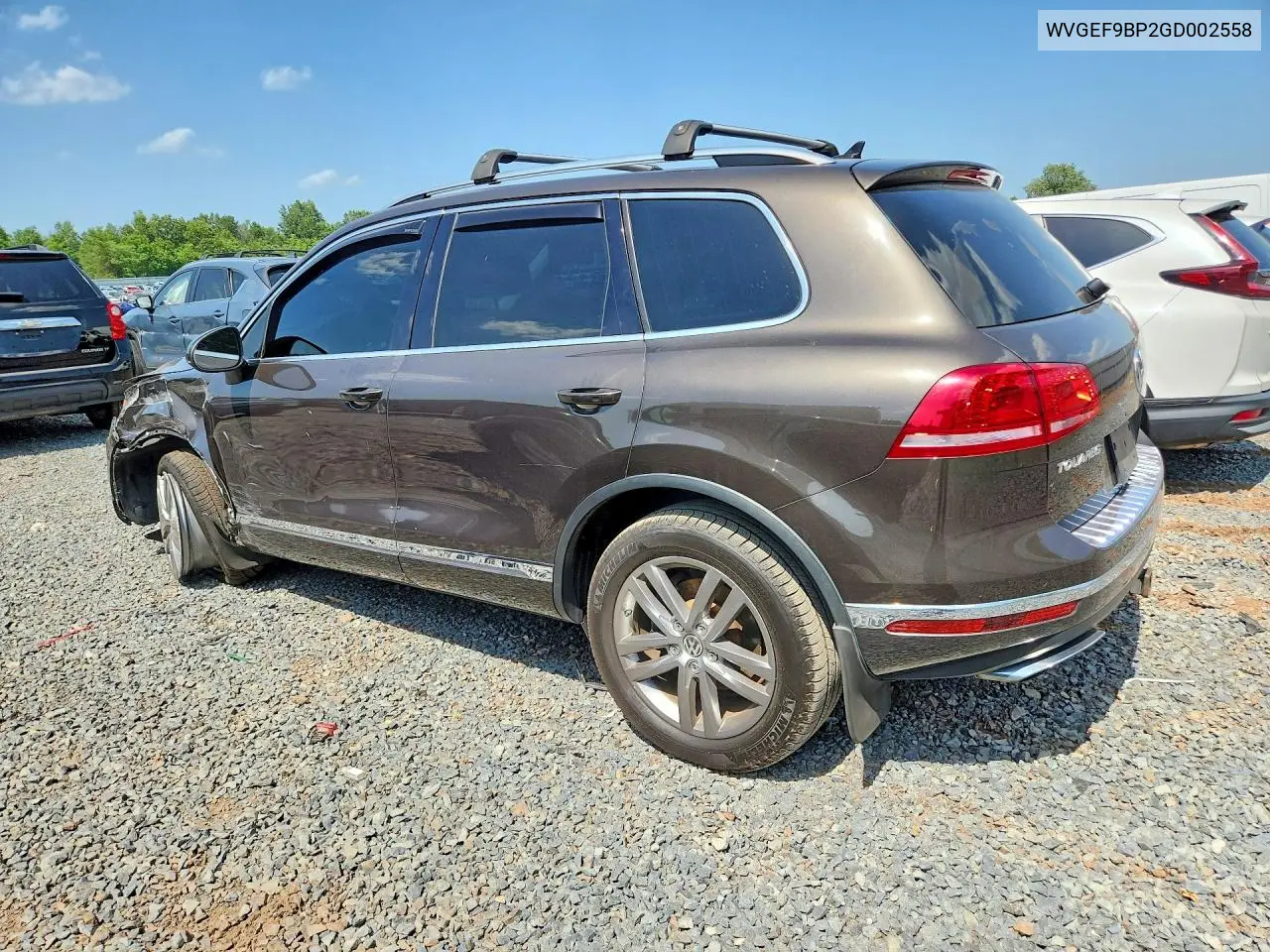 2016 Volkswagen Touareg Sport VIN: WVGEF9BP2GD002558 Lot: 59166836