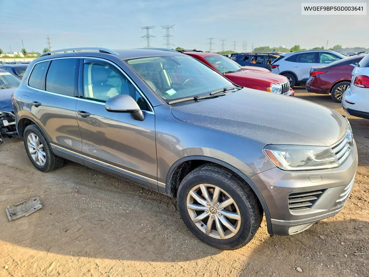 2016 Volkswagen Touareg Sport VIN: WVGEF9BP5GD003641 Lot: 59732856