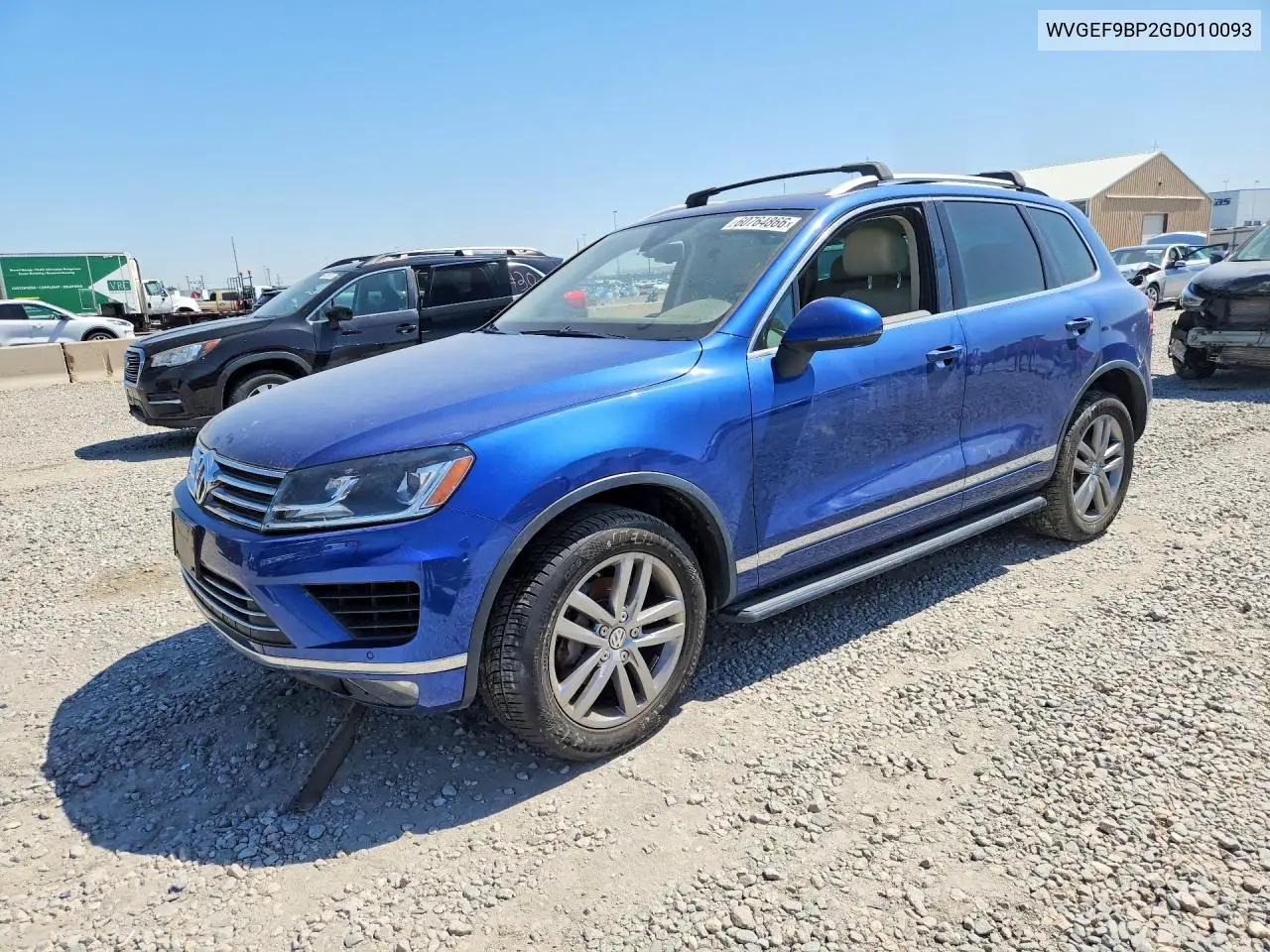 2016 Volkswagen Touareg Sport VIN: WVGEF9BP2GD010093 Lot: 60764866