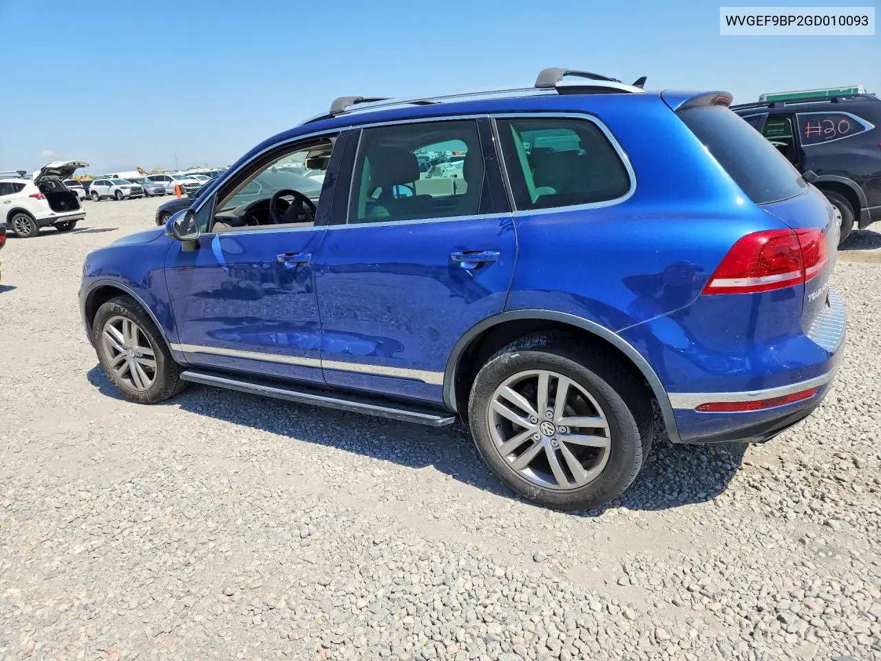 2016 Volkswagen Touareg Sport VIN: WVGEF9BP2GD010093 Lot: 60764866