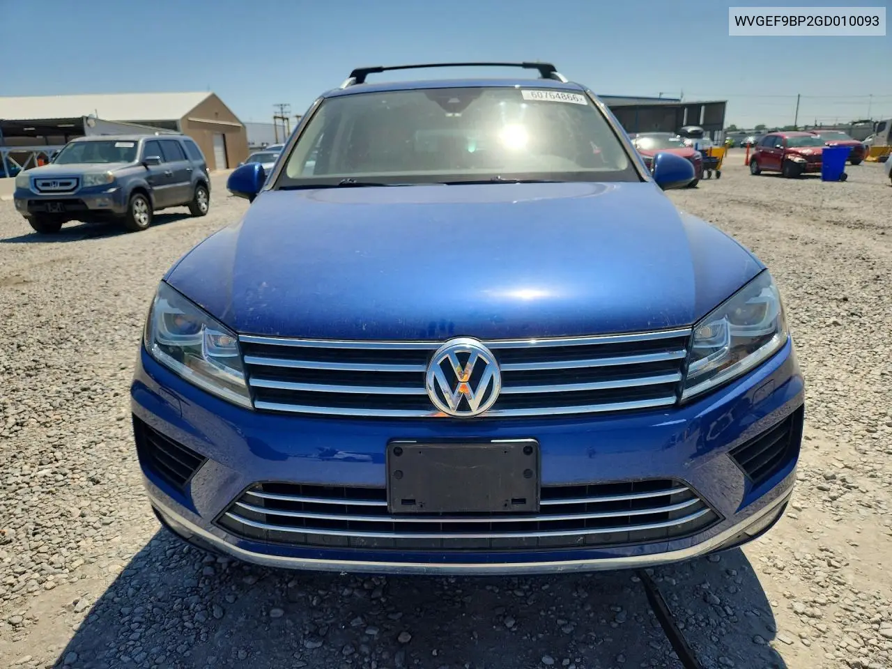 2016 Volkswagen Touareg Sport VIN: WVGEF9BP2GD010093 Lot: 60764866