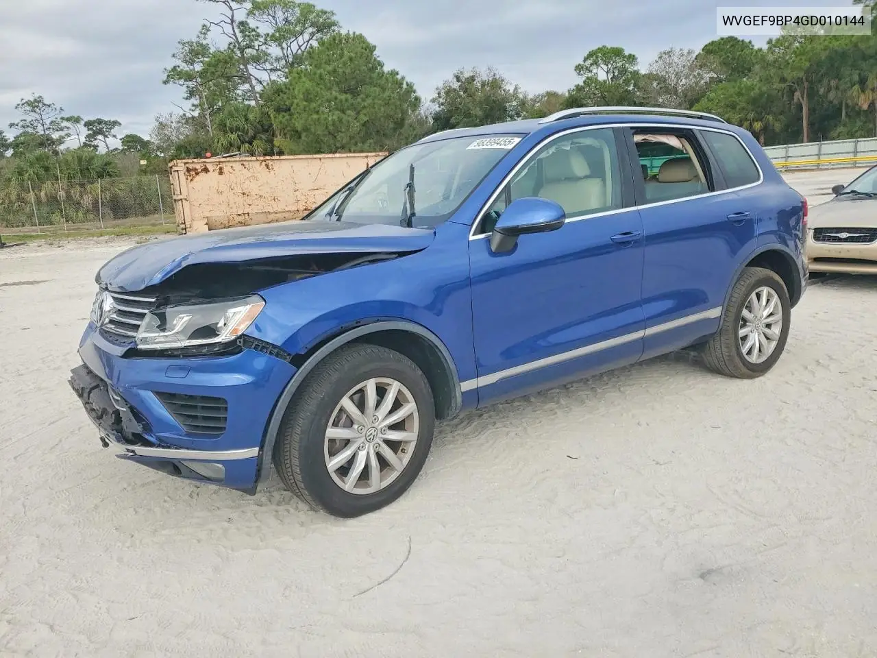 2016 Volkswagen Touareg Sport VIN: WVGEF9BP4GD010144 Lot: 98399455