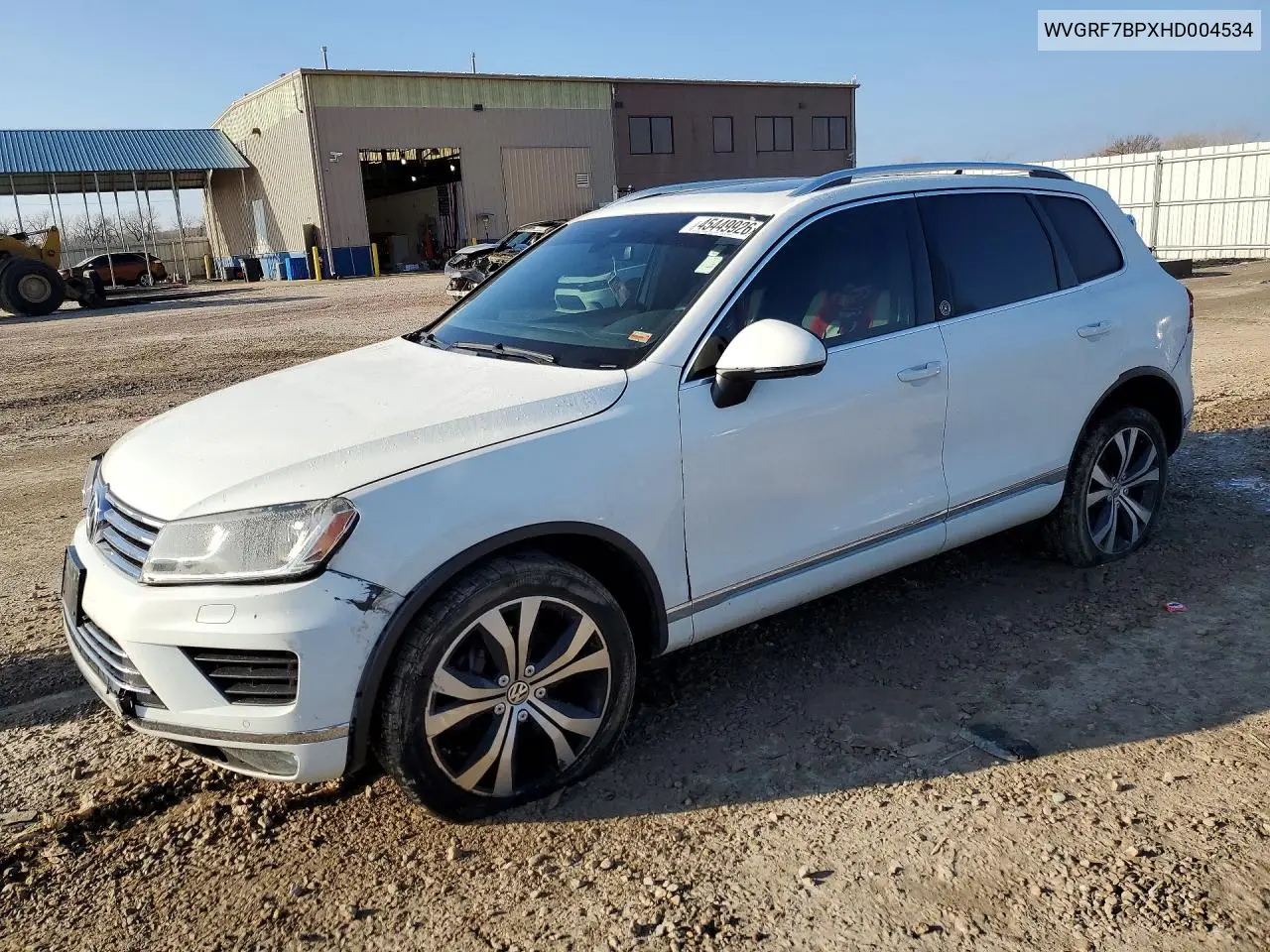 2017 Volkswagen Touareg Wolfsburg VIN: WVGRF7BPXHD004534 Lot: 45449926