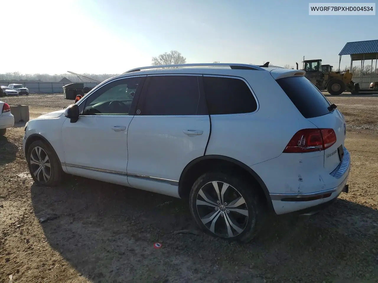 2017 Volkswagen Touareg Wolfsburg VIN: WVGRF7BPXHD004534 Lot: 45449926