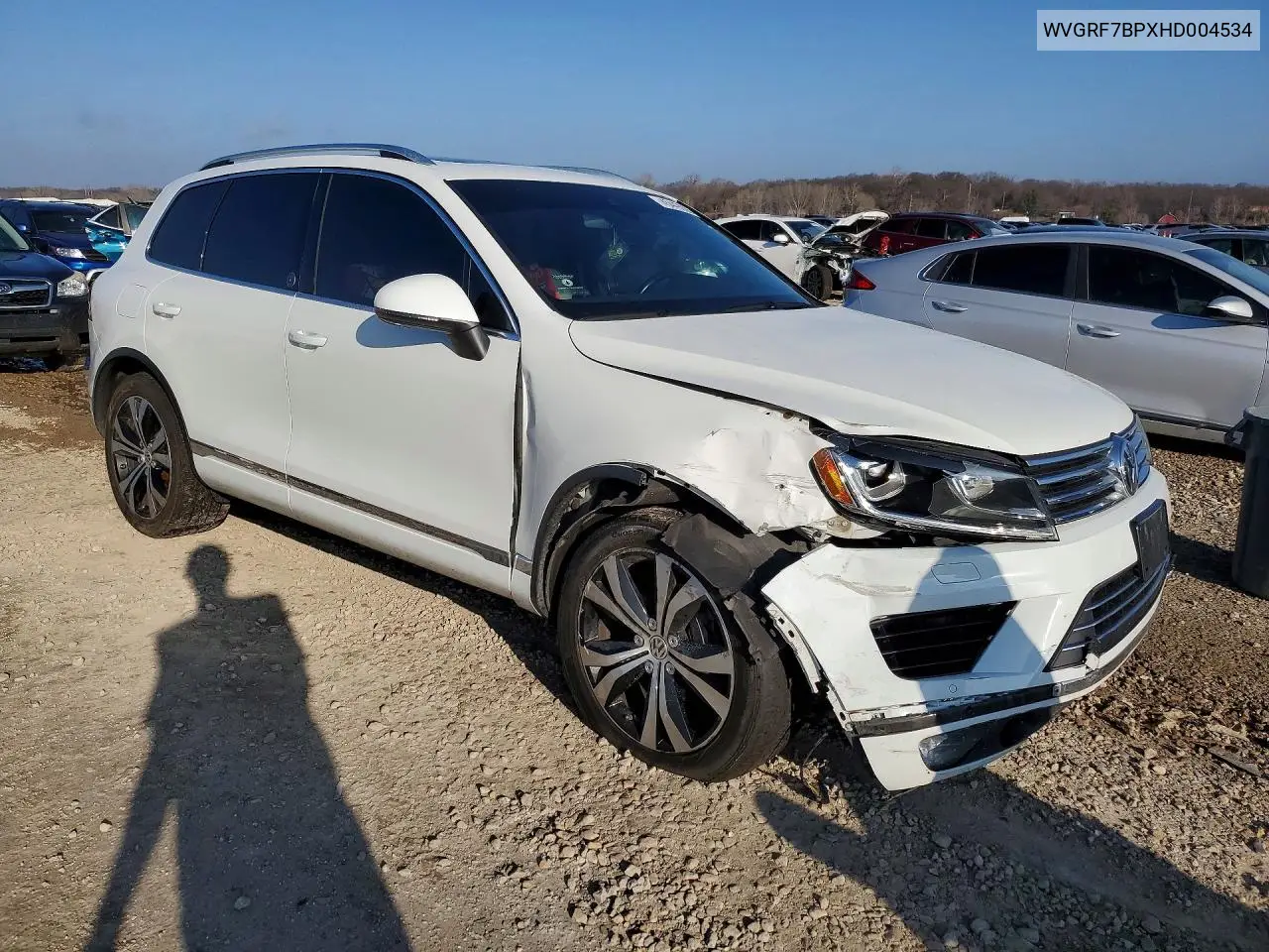 2017 Volkswagen Touareg Wolfsburg VIN: WVGRF7BPXHD004534 Lot: 45449926