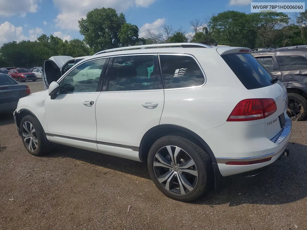 2017 Volkswagen Touareg Wolfsburg VIN: WVGRF7BP1HD006060 Lot: 59829826