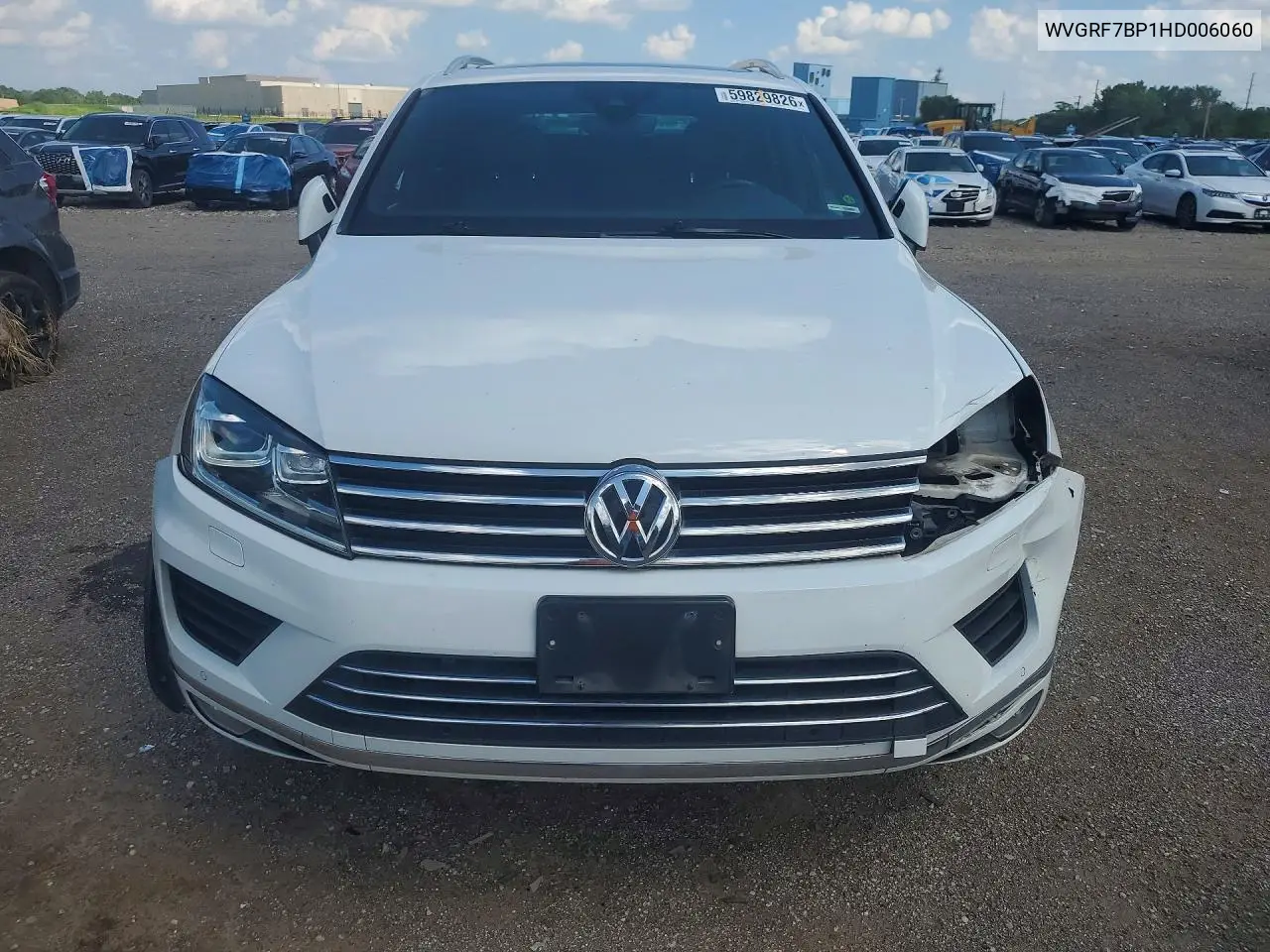 2017 Volkswagen Touareg Wolfsburg VIN: WVGRF7BP1HD006060 Lot: 59829826