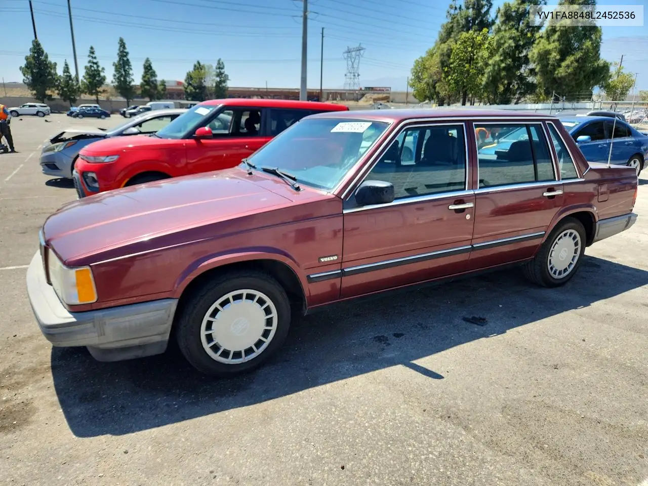 1990 Volvo 740 Base VIN: YV1FA8848L2452536 Lot: 59016026
